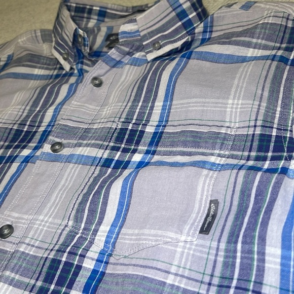 Eddie Bauer Classic Fit Plaid Short sleeve Shirt.  Size Medium - Picture 3 of 7